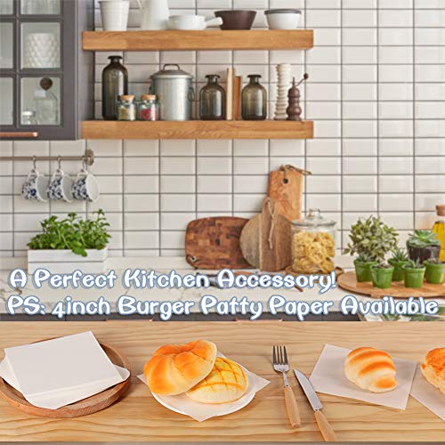 Burger Patty Paper, 5.5 x 5.5in, Set of 300, Patty Paper Squares, Baking Parchment Squares/Hamburger Patty Papers for Separating Burger, Cookies and More (Pack of 2) - size: 5.5 inch (Pack of 2)
