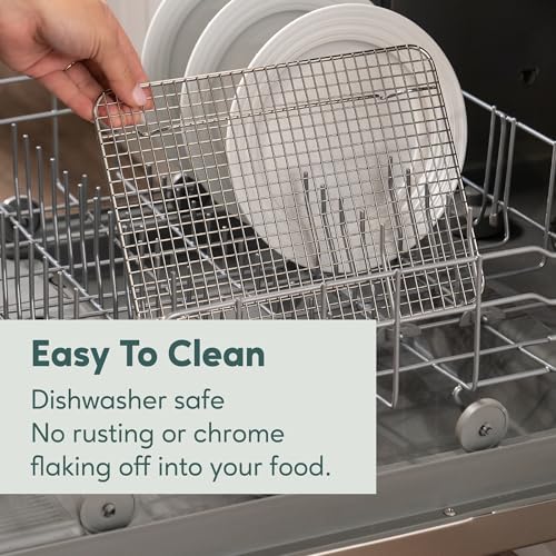 Ultra Cuisine Stainless Steel Baking Rack - 10 x14.75 inch Jelly Roll Wire - size: 10.0" x 14.75" 1-Pack
