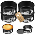 USLAI 4 Inch Mini Springform Pan Set, Nonstick & Leakproof, 4 Pieces - size: 4 Inch