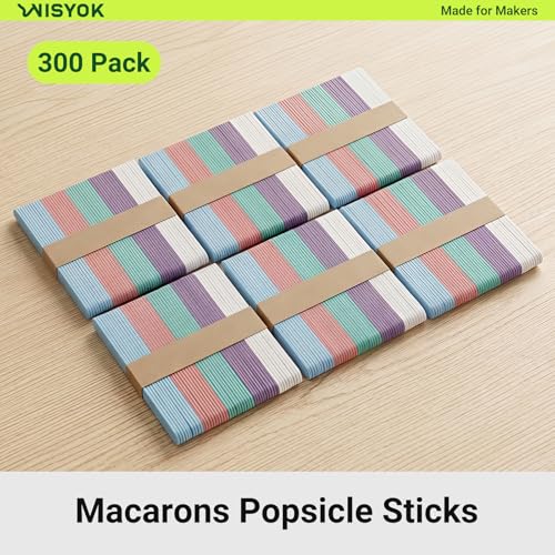 300Pcs 4.5 Inch Macarons Popsicle Sticks - size: 300pcs