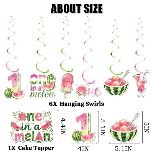 One in a Melon Decorations Set, Watermelon Themed Birthday Decoration