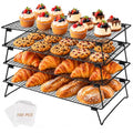 4 Tier Stackable Cooling Racks for Baking, 17 x 11 Inch