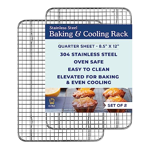 Cooling & Baking Rack Set - 8.5'' x 12'' - Set of 2 - size: 8.5" x 12" 2-Pack