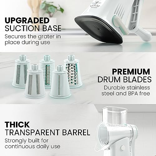 Rotary Cheese Grater Hand Crank, Vegetable Shredder - White - color: 07 - White