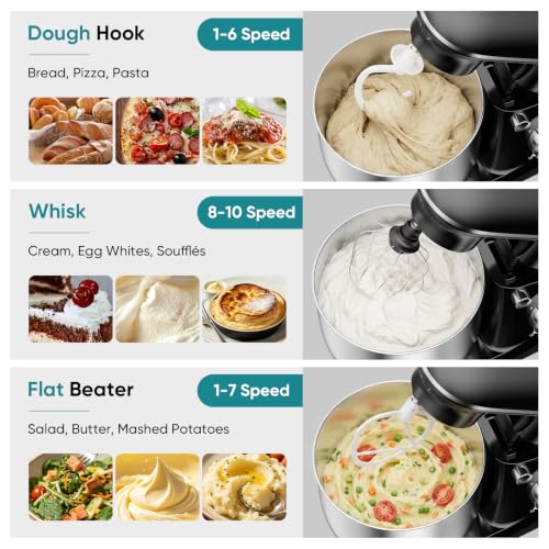 OLIXIS 4.2 Qt Stand Mixer, 10-Speed Tilt-Head Electric Mixer for Baking - size: 4.2 Quart