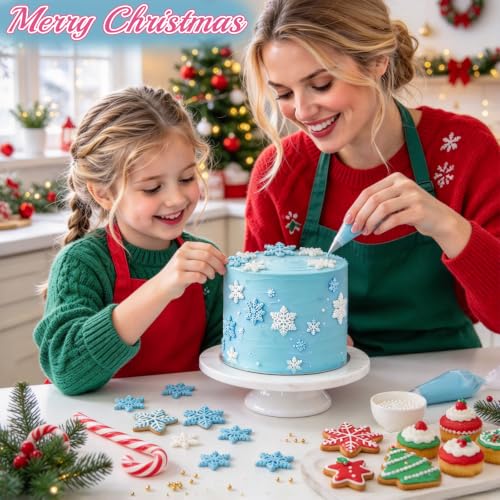 6 Pcs Snowflake Silicone Mold, 3D Christmas Snowflake Fondant Molds - color: Snowflake