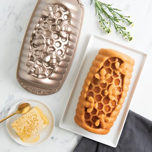 Nordic Ware Honey Hive Loaf, 6 Cup, Toffee - size: 6 Cup, style: Honey Hive Loaf