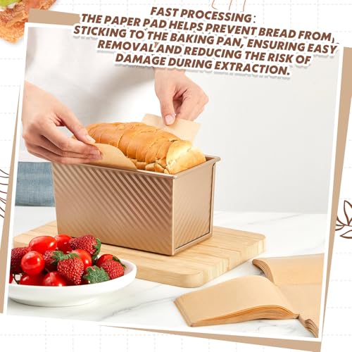 Feifeiya 100 Pack Loaf Pan Liners, 13 x 5 Inch Parchment Paper - size: 13.4 x 5.12 Inch