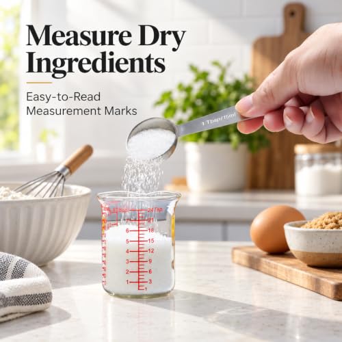Ackers BORO3.3 4 oz/120 ml Glass Measuring Cup with V-Shaped Spout, 1 Count - size: 120 ML (4 Oz)-SINGLE