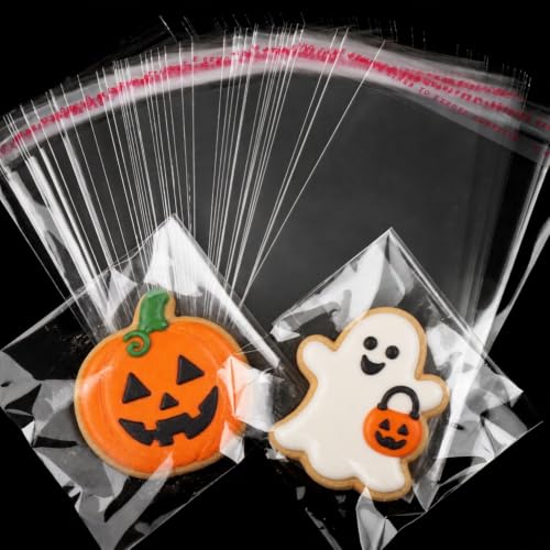 200Pcs Cookie Bags, Self Sealing Cellophane Bags 4x6 Inches, Resealable Treat Bags for Halloween, and Party Favors Bag. - color: 4x6 200Pcs
