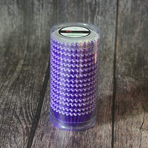 Mini Purple Foil Cupcake Liners Muffin Baking Cups for Party and More, 300-Count - color: Purple