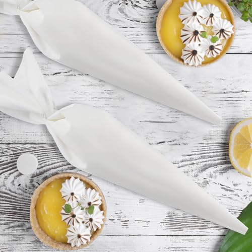 4 Pack 24 Inch Extra Large Reusable Piping Bags,Cotton Cloth Pastry Bags with Plastic Coating, Professional Tipless Icing Bags for Cake Decorating Cupcakes Cookies Desserts and Baking Supplies - size: 24inch