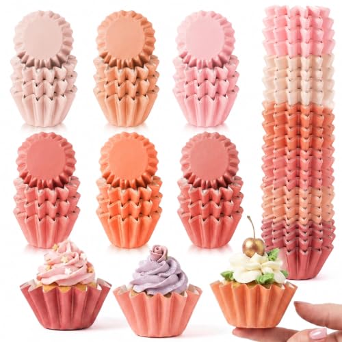Boho Mini Size Cupcake Liners, Bulk Grease Resistant Baking Cups - color: Boho