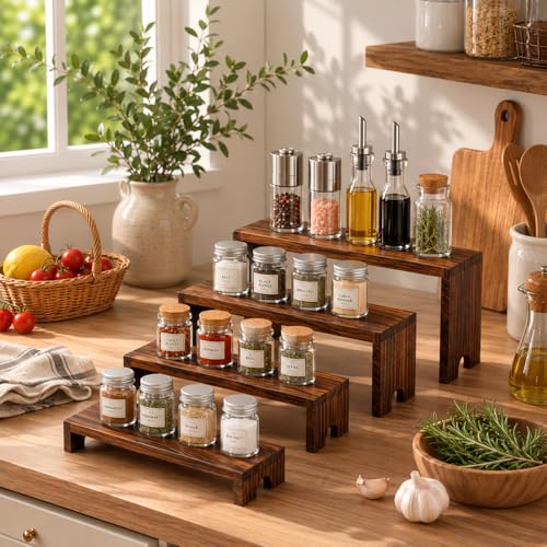 2 Set Wooden Risers Display Stands,Cupcake Stand for Vendor Events