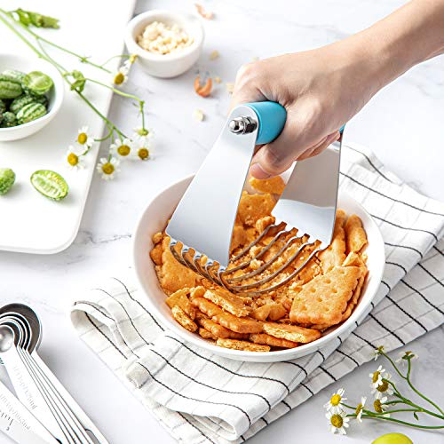 Spring Chef Large Pastry Cutter For Baking, Pro Pastry Blender, Aqua Sky - color: Blue (Aqua Sky), size: 4" Large