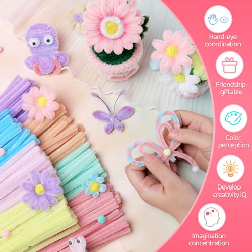 IOOLEEM Pipe Cleaners, 200pcs Purple Violet Chenille Stems Bulk for Crafts - color: Purple Violet, size: 200 Count
