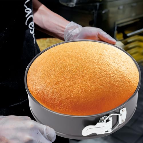Springform Pan, Nonstick Cake Pan, Round cheesecake pan with leak-proof non-stick bottom removable bakeware.3 pieces 3 sizes, 7" 8" 9" for Cakes, Cheesecakes, Pizzas and Quiches. - size: 7+8+9.5 Inches