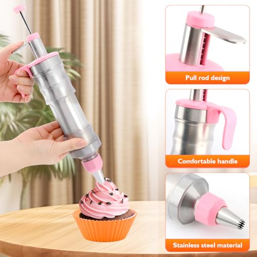 Frosting Piping Kit 24PCS,Cake Decorating Syringe for DIY Dessert Decorate