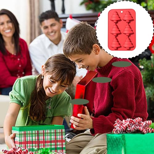 1 Pcs Christmas Silicone Molds for Chocolate Xmas Tree Shape Candy Soap Baking 12-Cavity Reusable Molds for Making Gummy Candy Gelatin Ice Cubes Biscuits Cake Decorating - color: Styl 39
