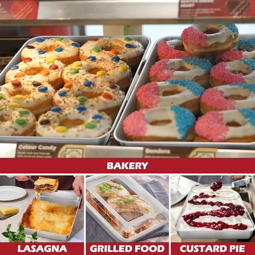 Leonyo 2 Pcs Lasagna Pan with Lid, 9.3 x 7 x 2 Inch Cake Pan Baking Sheets - size: 9.3 x7IN
