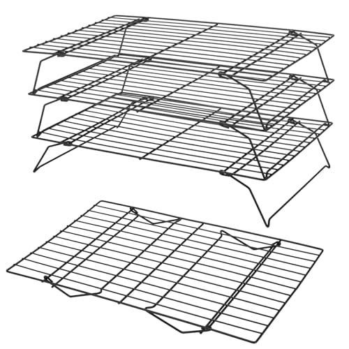 4 Pcs Cooling Racks for Baking and Stackable Collapsible