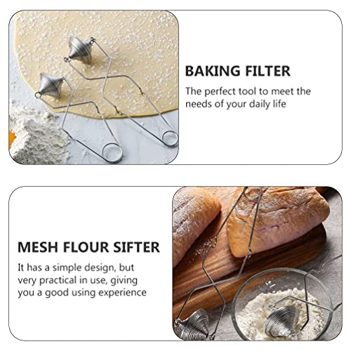 Cabilock Flour Sifter Handheld Stainless Steel Small size - size: 17X5.4CM