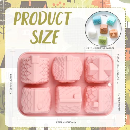 Airssory 2 pcs 3D House Shaped Silicone Fondant Molds Home Moulds for DIY Cake Chocolate Pudding Jelly Candy Resin Crafts Candle Home Decor - color: Shaped Silicone Fondant Molds - 2 pcs