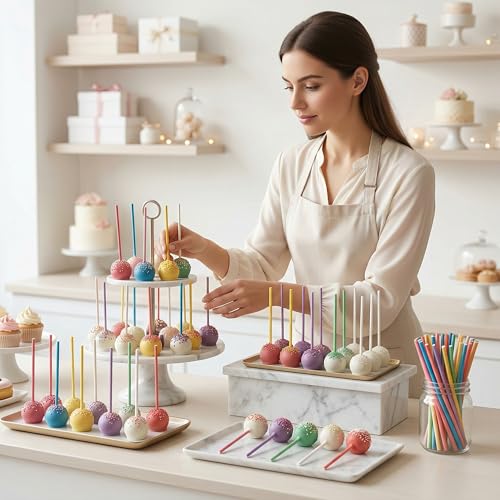 Colored Cake Pop & Lollipop Sticks 6 in, 7 Colors, 210 Count