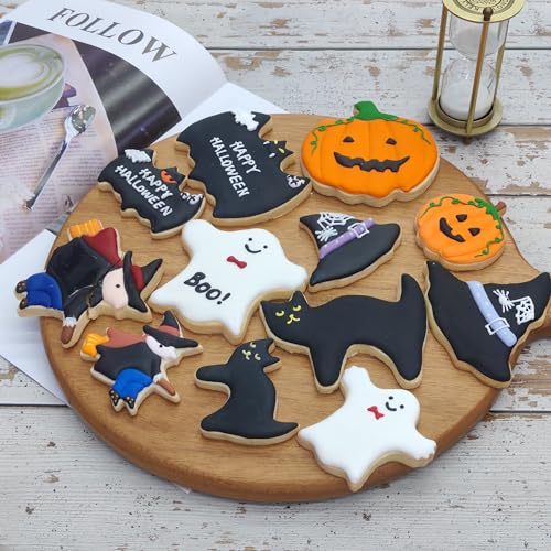 MrCookie Large Halloween Cookie Cutters,12pc/Set Thickened Stainless Steel. - color: Halloween