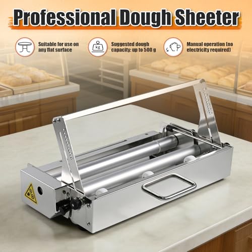 Folding Dough Sheeter (12") Dough Sheeter，Manual Dough Sheeter - size: 12A