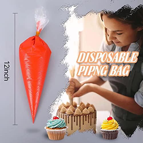 XSEINO Disposable Piping Bags, 12 Inch - 300PCS Heavy Duty Anti Burst Pastry Bags With Bump Non-slip Design For Icing and Frosting and Cookies Decoration Bags(Thickened) - size: 12inch*300pcs