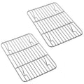 P&P CHEF 8.6" x 6.2" Cooling Baking Wire Racks Pack of 2, Silver - color: Silver, size: 8.6" x 6.2"