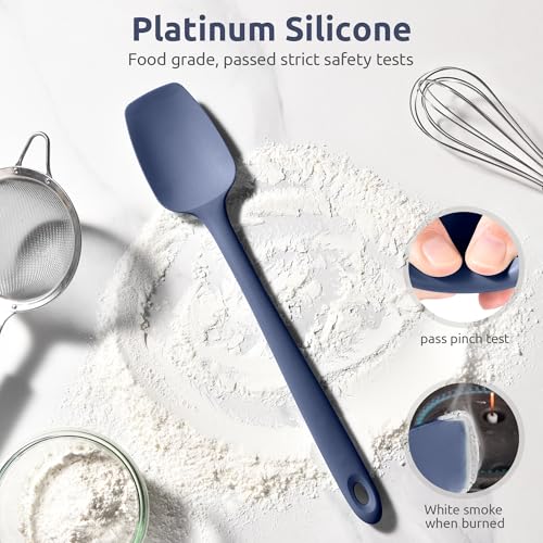 U-Taste 14" Long Silicone Spoonula, 600°F High Temp Spatula, Midnight Blue - color: Midnight Blue, size: 14 in (spoon spatula)