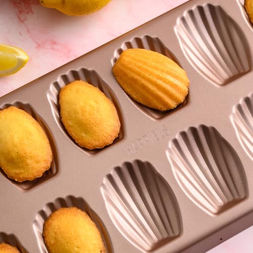 HAPPIELS 12 Well Madeleine Pan 2-Pack Nonstick, PFOA & BPA Free - style: Madeleine Pan 2-Pack