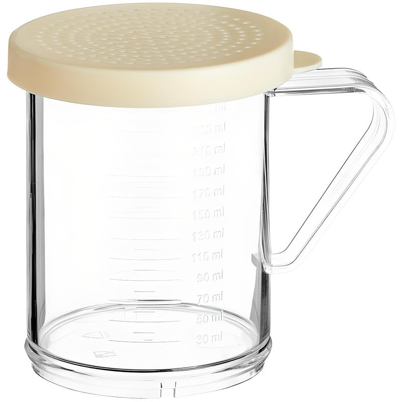 OCS Parts 6-Pack 10 oz Shakers with 2 mm Perforated Beige Lids | 3.75" - color: Beige - 2 MM