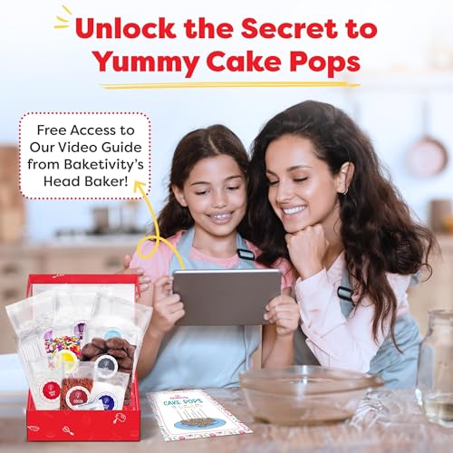 Baketivity Cake Pops Kids Baking Kit with Pre-Measured Ingredients - color: Delicious Cake Pops