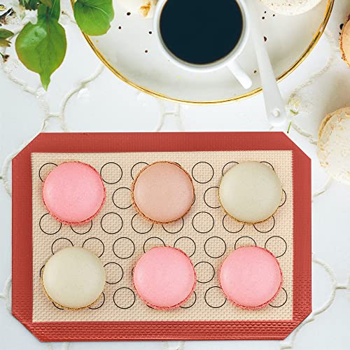 Baking Sheet with Silicone Mat Set of 4 [2 Sheets + 2 Mats], Deedro Stainless Steel Cookie Sheet Baking Pan with Silicone Baking Mat, 9 x 7 x 1 Inch, Non Toxic, Heavy Duty, Easy Clean - size: 9 inch
