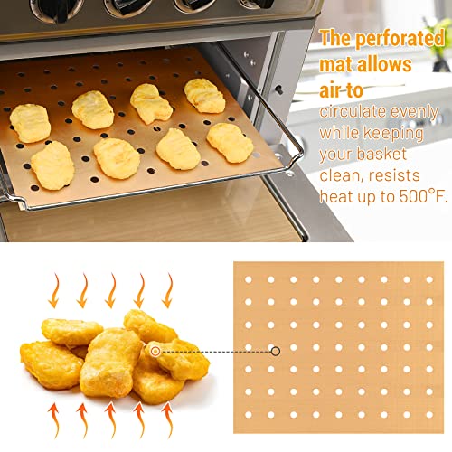 WMKGG 3 Pack Air Fryer Oven Liners Set, 9 x 11 Inch - size: 9"x11"-3 pcs Reusable Mat