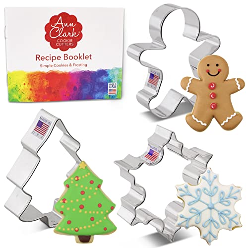 Ann Clark Christmas Cookie Cutters Set of 3, Made in USA - style: Christmas 3-Pc