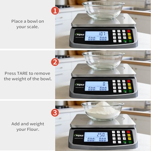 66lb/30kg food scale grams and ounces, Large Digital Kitchen Scales - color: DARK GRAY 30KG