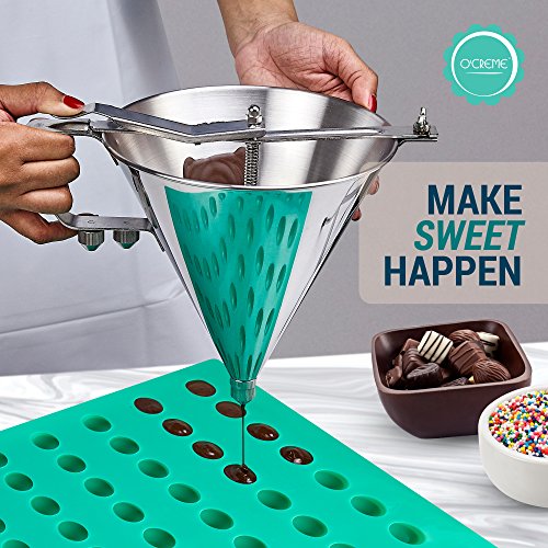 Stainless Steel Confectionery Funnel with Precision Nozzle Tips