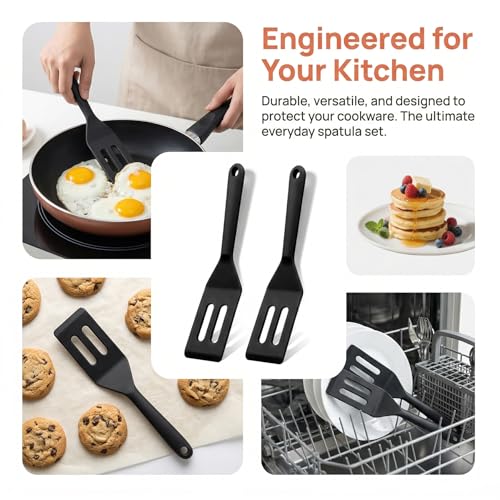 Mini Silicone Spatula Set 2 Pack, Small Heat Resistant for Nonstick
