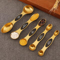 Magnetic Measuring Spoons Set of 9 Stainless Steel Dual Sided Stackable Measuring Spoons Nesting Teaspoons Tablespoons for Measuring Dry and Liquid Ingredients(9 Rose Gold) - color: 1 Set - 9 Rose Gold