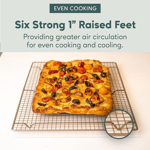 Ultra Cuisine Durable Cooling Rack for Cooking and Baking - 11.5" x 16.5" - size: 11.5" x 16.5" 1-Pack