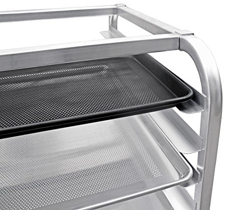 New Star Foodservice Aluminum 10-Tier Sheet Pan Rack, 26" L x 20" W x 38" H