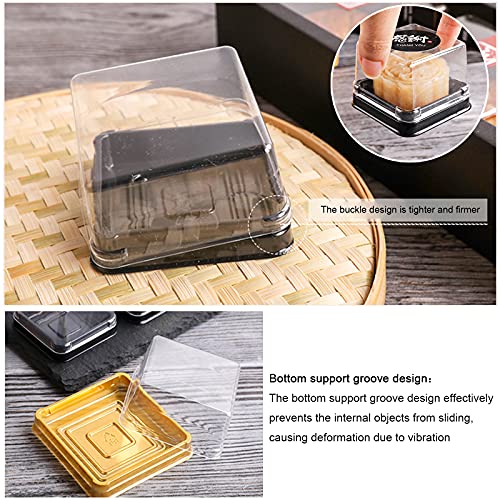 BenRan 75g Mooncake Box, 2.5 inch Mini Flan Containers - size: 2.5 inch