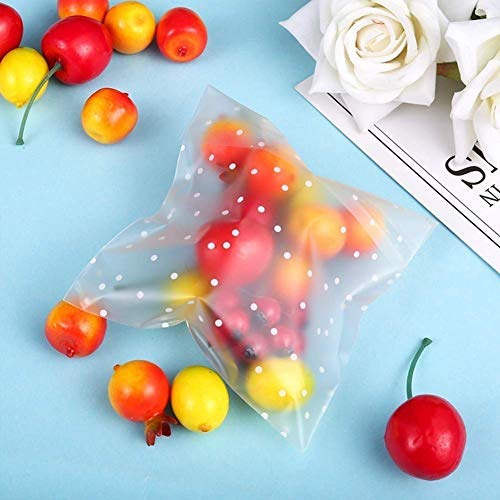 Self Adhesive Cookie Cellophane Treat Bags with Seal 5.5x5.5 Inches, 4 Mils Self Sealing Resealable Individual Plastic Packaging Bags with Thank You Labels for Gift Giving Party Favor Candy 100 Pcs - size: 5.5 x 5.5 Inches