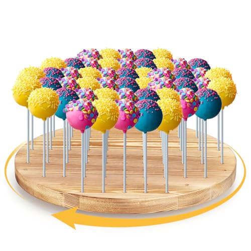 Cake Pop Stand Revolving Cake Pop Holder Round for Weddings Baby Showers Birthday Party Anniversaries Holiday