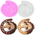 Horseshoe Fondant Mold Horse Silicone Molds Set Of 2 - color: Style J