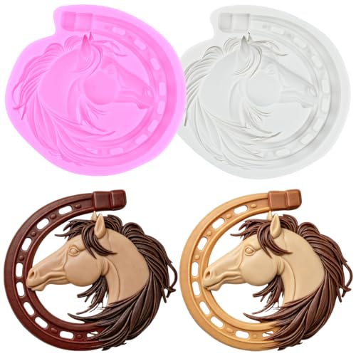 Horseshoe Fondant Mold Horse Silicone Molds Set Of 2 - color: Style J